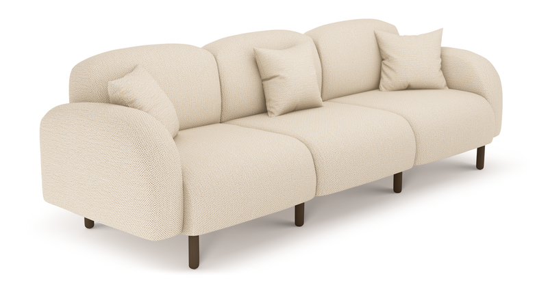 Brood 4-Sitzer Sofa Holzbein - Naturgewebe