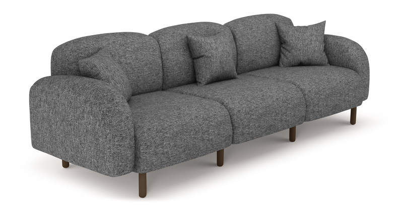 Brood 4-Sitzer Sofa Holzbein - Naturgewebe
