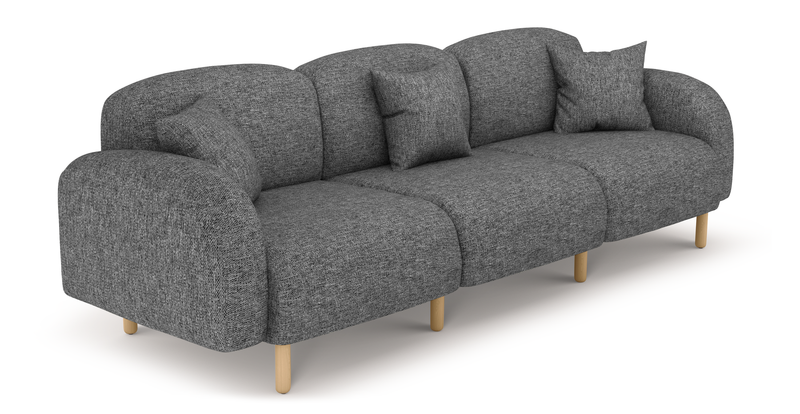 Brood 4-Sitzer Sofa Holzbein - Naturgewebe