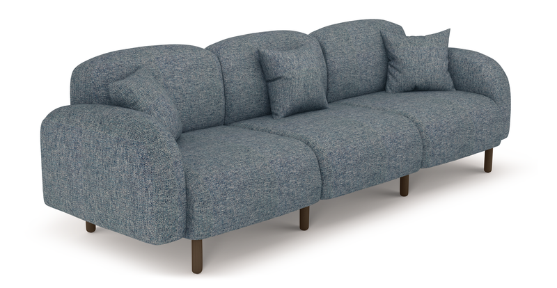 Brood 4-Sitzer Sofa Holzbein - Naturgewebe