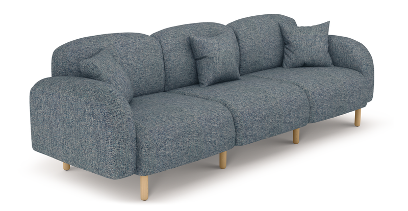 Brood 4-Sitzer Sofa Holzbein - Naturgewebe