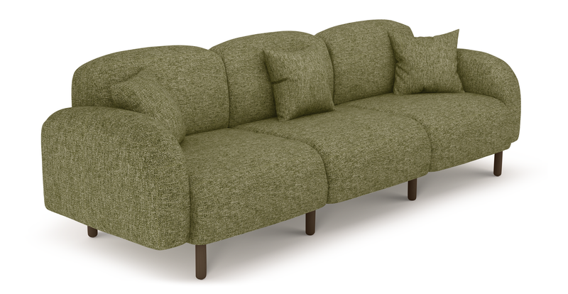 Brood 4-Sitzer Sofa Holzbein - Naturgewebe