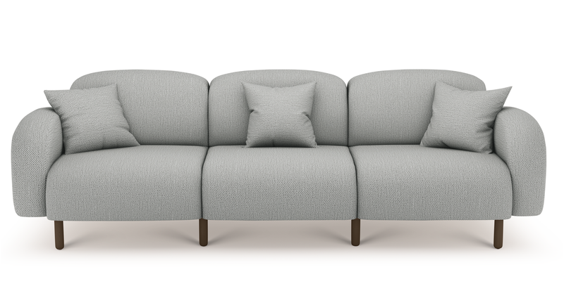 Brood 4-Sitzer Sofa Holzbein - Naturgewebe