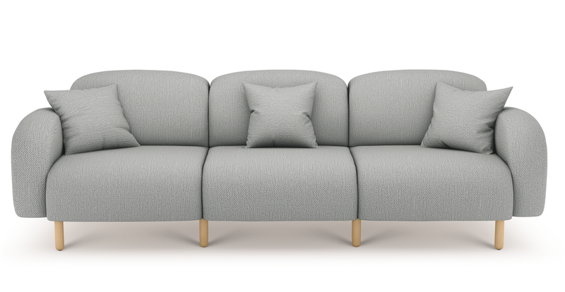 Brood 4-Sitzer Sofa Holzbein - Naturgewebe