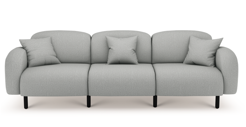 Brood 4-Sitzer Sofa Holzbein - Naturgewebe