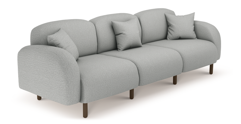 Brood 4-Sitzer Sofa Holzbein - Naturgewebe