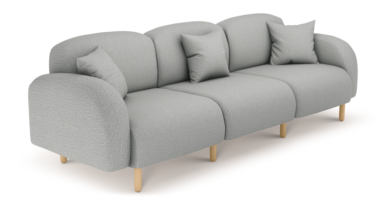 Brood 4-Sitzer Sofa Holzbein - Naturgewebe