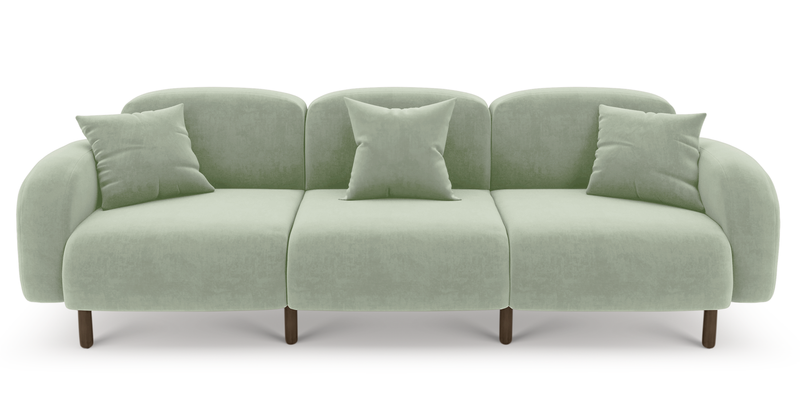 Brood 4-Sitzer Sofa Holzbein - Samt