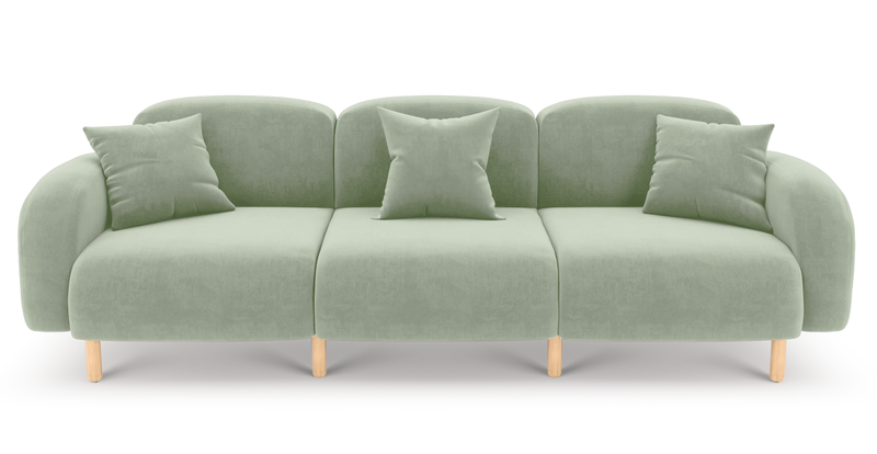 Brood 4-Sitzer Sofa Holzbein - Samt
