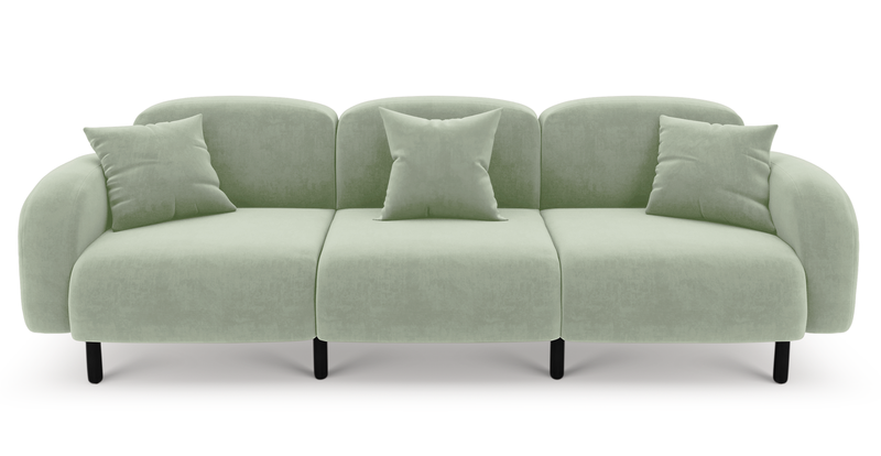 Brood 4-Sitzer Sofa Holzbein - Samt