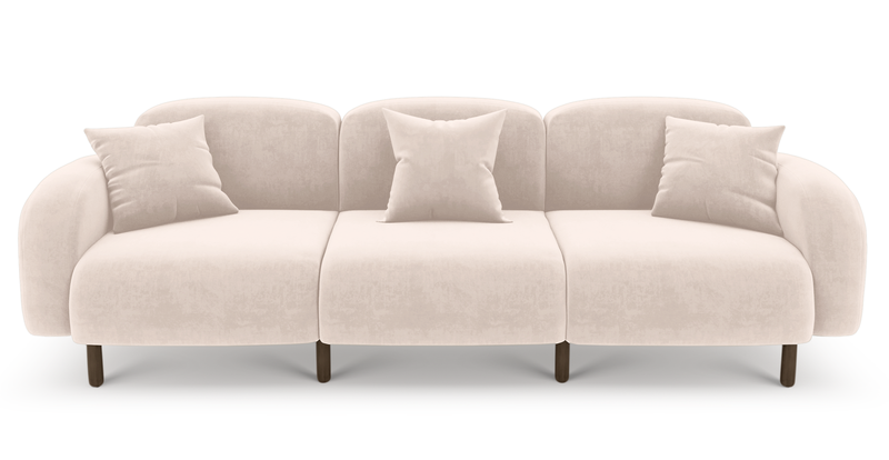 Brood 4-Sitzer Sofa Holzbein - Samt