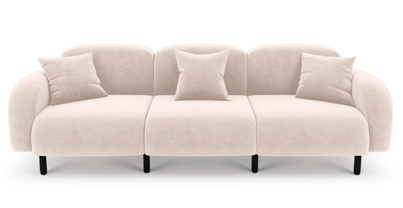 Brood 4-Sitzer Sofa Holzbein - Samt