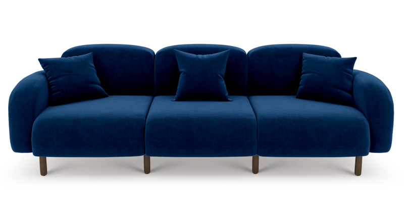 Brood 4-Sitzer Sofa Holzbein - Samt