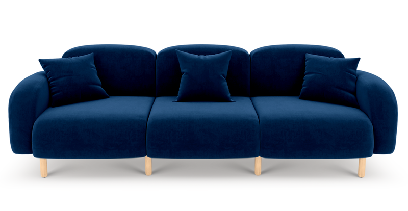 Brood 4-Sitzer Sofa Holzbein - Samt