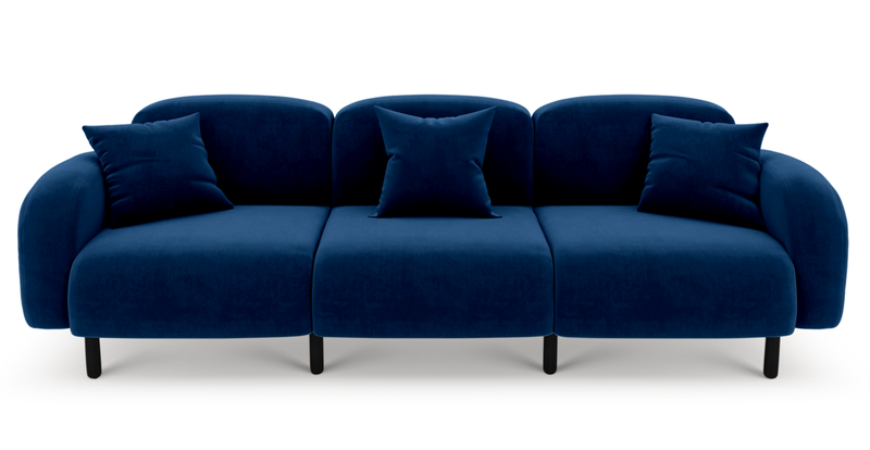 Brood 4-Sitzer Sofa Holzbein - Samt