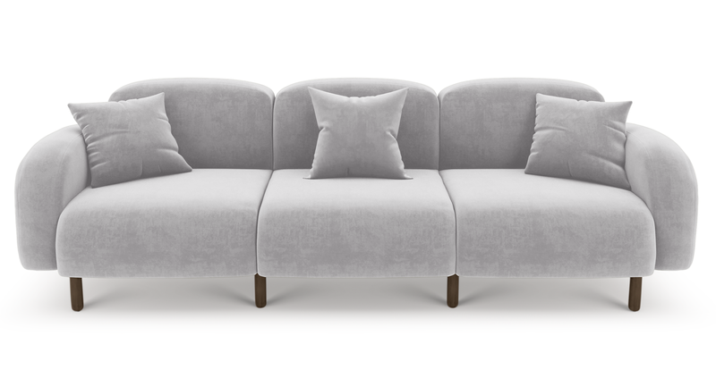 Brood 4-Sitzer Sofa Holzbein - Samt