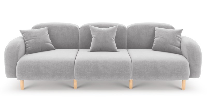 Brood 4-Sitzer Sofa Holzbein - Samt