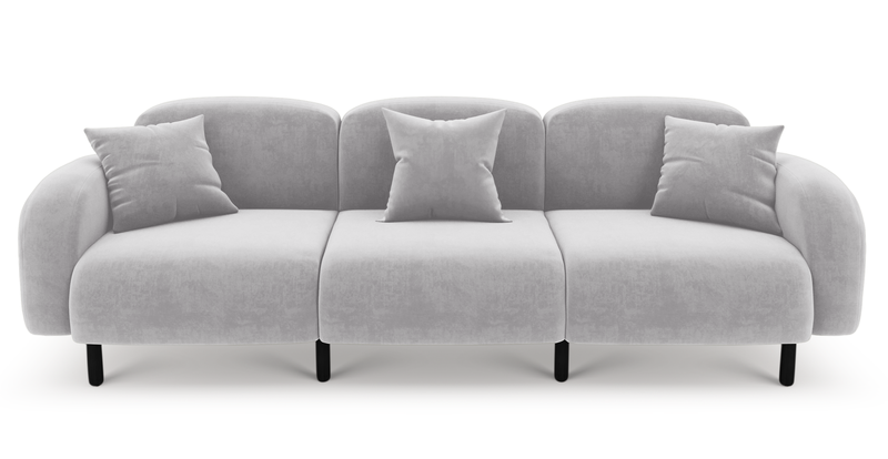 Brood 4-Sitzer Sofa Holzbein - Samt