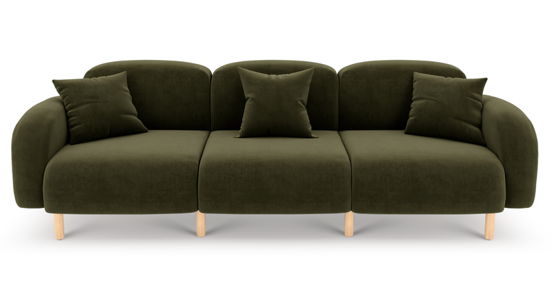 Brood 4-Sitzer Sofa Holzbein - Samt