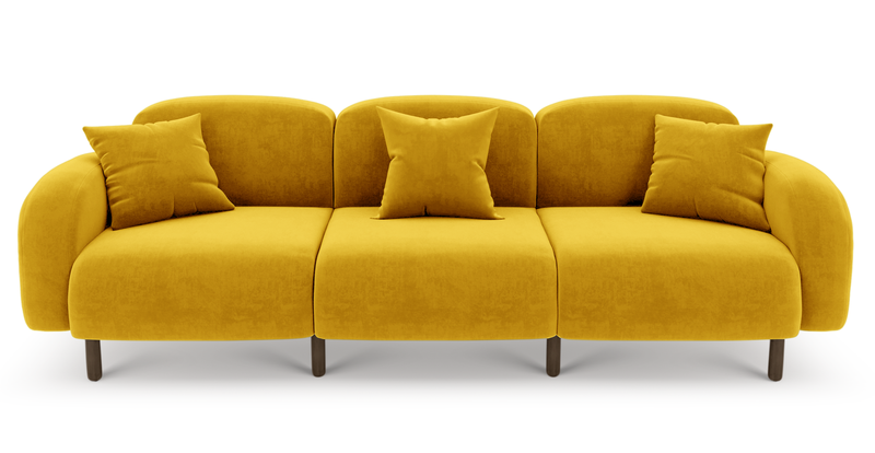 Brood 4-Sitzer Sofa Holzbein - Samt