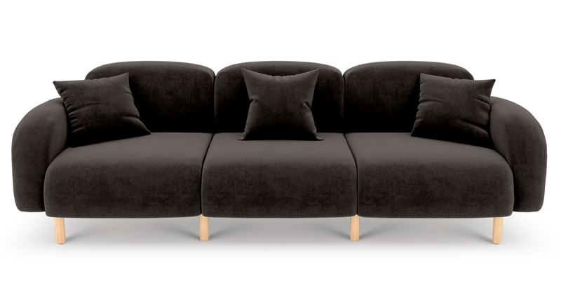 Brood 4-Sitzer Sofa Holzbein - Samt