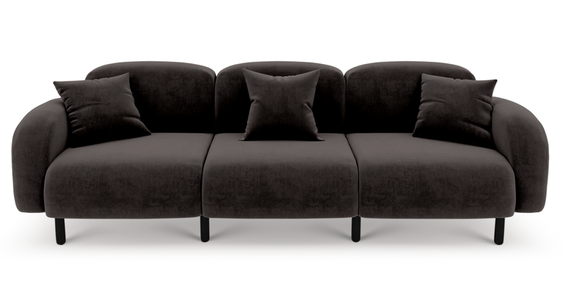 Brood 4-Sitzer Sofa Holzbein - Samt