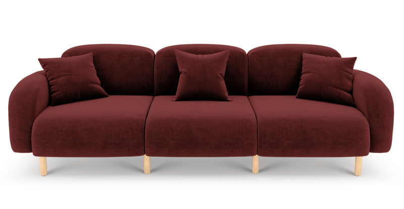 Brood 4-Sitzer Sofa Holzbein - Samt