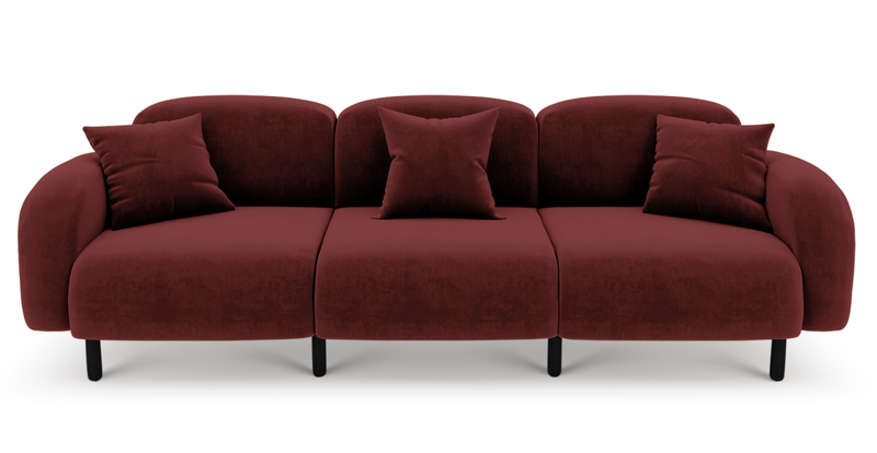 Brood 4-Sitzer Sofa Holzbein - Samt