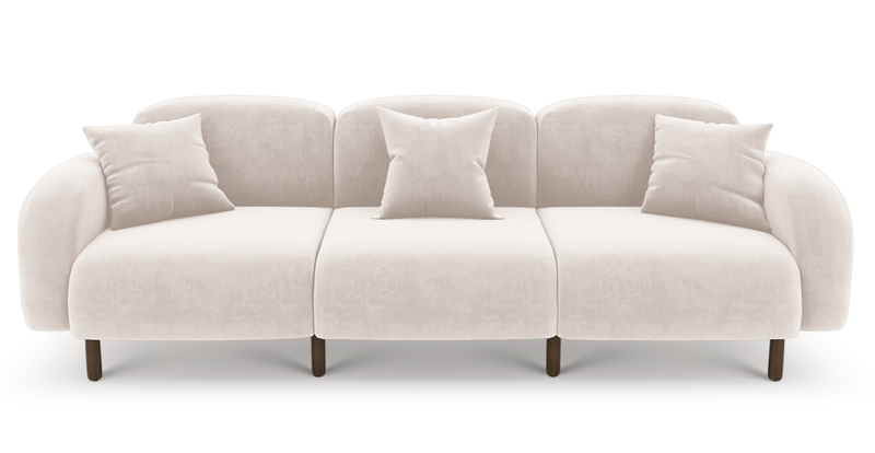 Brood 4-Sitzer Sofa Holzbein - Samt
