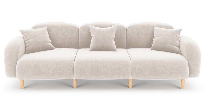Brood 4-Sitzer Sofa Holzbein - Samt
