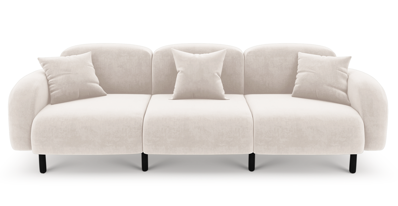 Brood 4-Sitzer Sofa Holzbein - Samt
