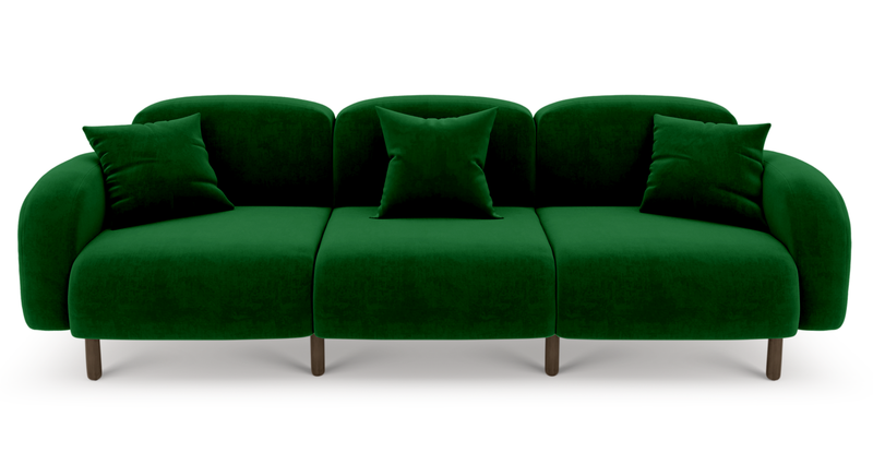Brood 4-Sitzer Sofa Holzbein - Samt