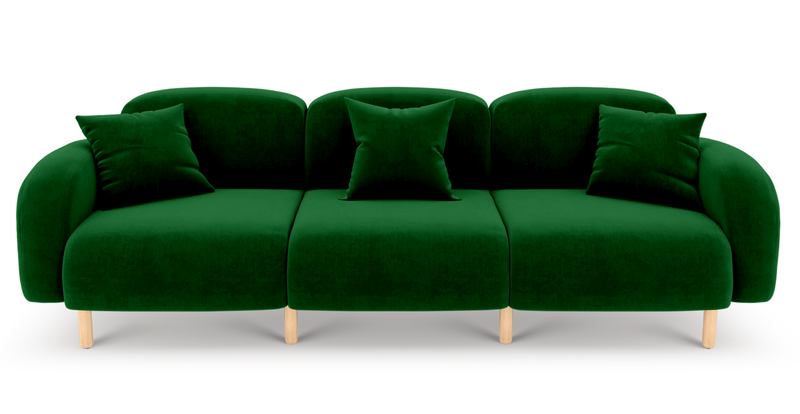 Brood 4-Sitzer Sofa Holzbein - Samt