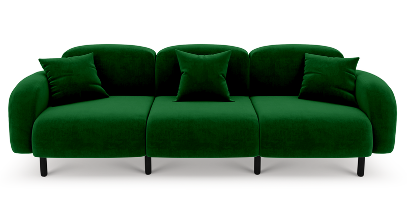 Brood 4-Sitzer Sofa Holzbein - Samt
