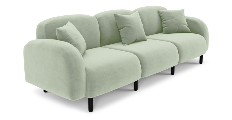 Brood 4-Sitzer Sofa Holzbein - Samt