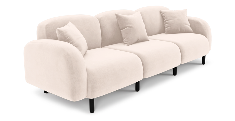 Brood 4-Sitzer Sofa Holzbein - Samt