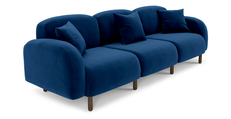Brood 4-Sitzer Sofa Holzbein - Samt