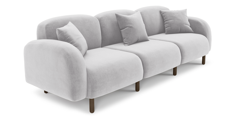 Brood 4-Sitzer Sofa Holzbein - Samt