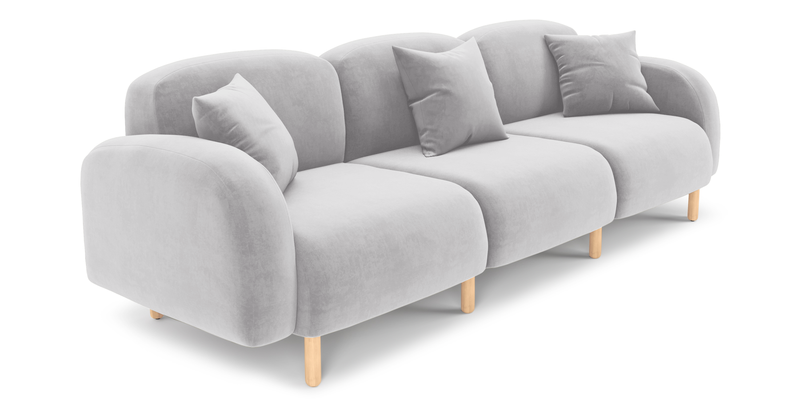 Brood 4-Sitzer Sofa Holzbein - Samt