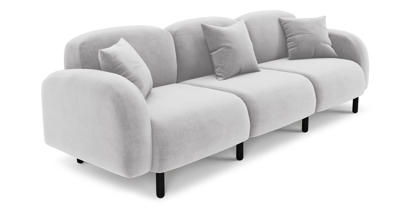 Brood 4-Sitzer Sofa Holzbein - Samt