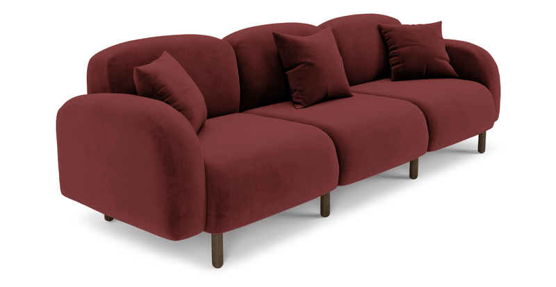 Brood 4-Sitzer Sofa Holzbein - Samt