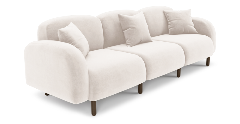 Brood 4-Sitzer Sofa Holzbein - Samt