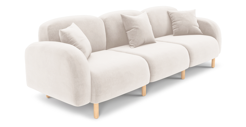 Brood 4-Sitzer Sofa Holzbein - Samt