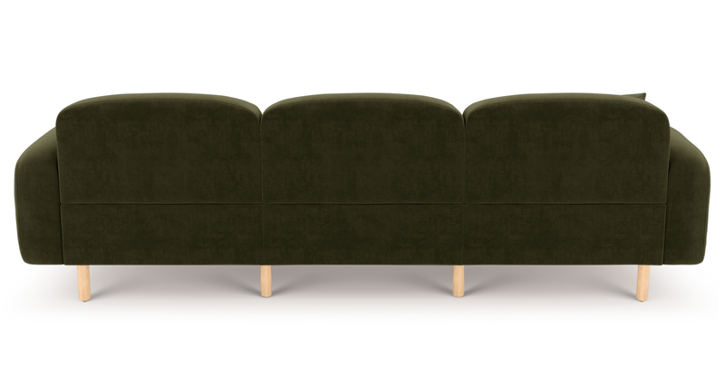 Brood 4-Sitzer Sofa Holzbein - Samt