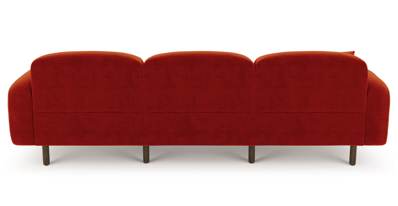 Brood 4-Sitzer Sofa Holzbein - Samt