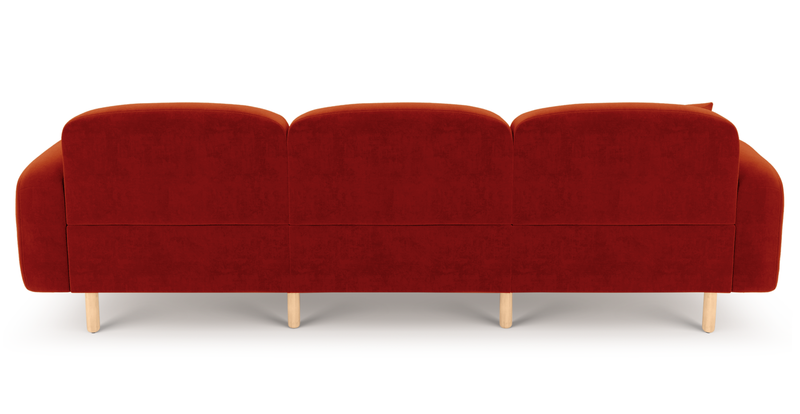 Brood 4-Sitzer Sofa Holzbein - Samt