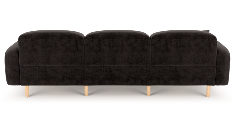 Brood 4-Sitzer Sofa Holzbein - Samt