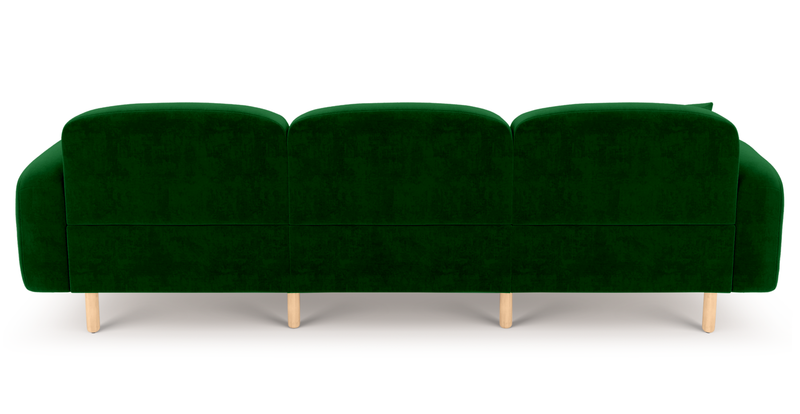 Brood 4-Sitzer Sofa Holzbein - Samt