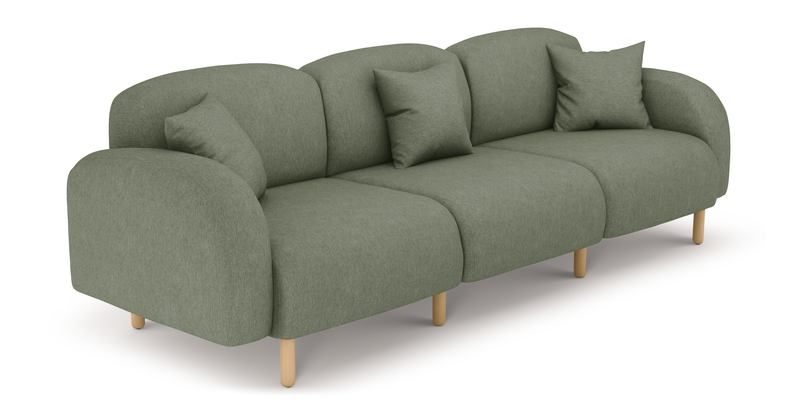 Brood 4-Sitzer Sofa Holzbein - Performance-Stoff