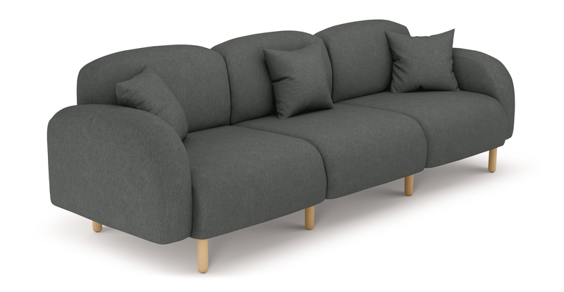 Brood 4-Sitzer Sofa Holzbein - Performance-Stoff